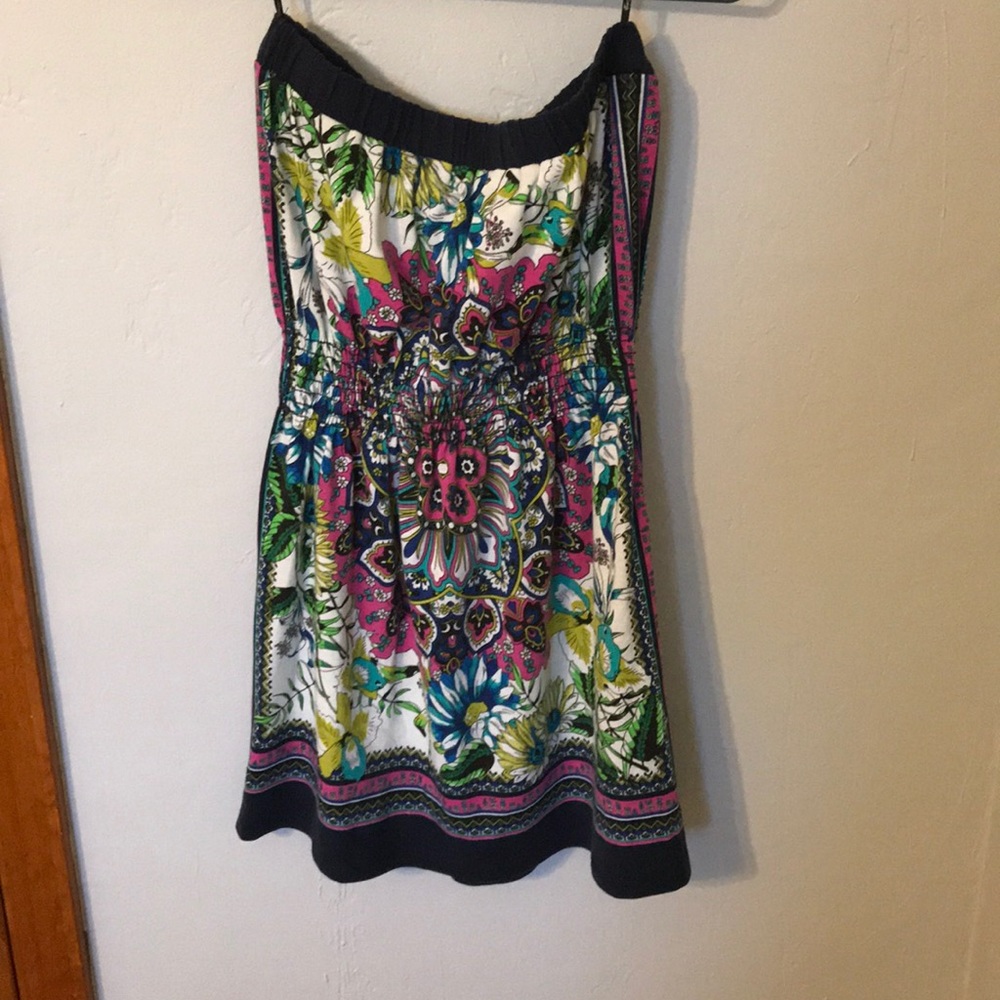 Paisley Strapless Dress